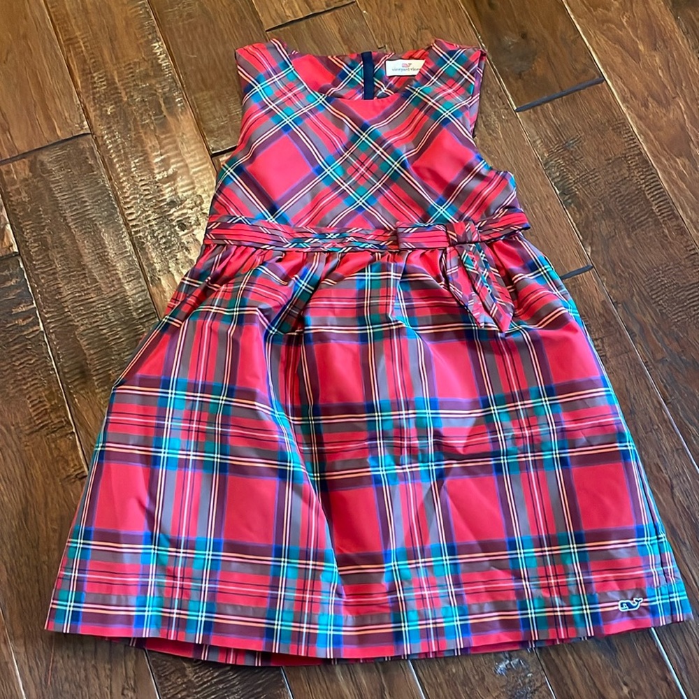 Vineyard Vines tartan holiday dress girls size 6
